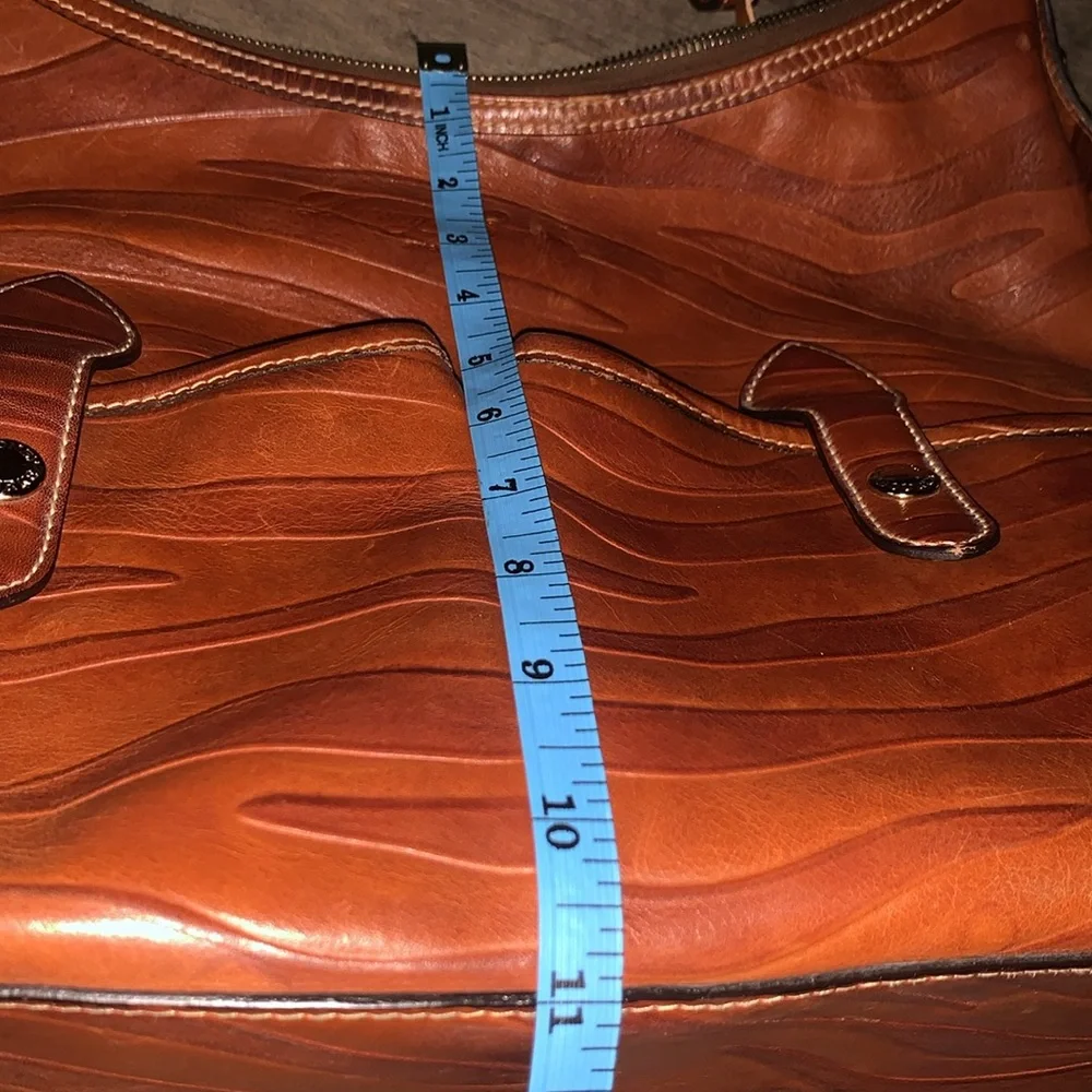 DOONEY & BOURKE LARGE FLORENTINE BROWN ZEBRA PRINT LEATHER HANDBAG - Picture 14 of 15